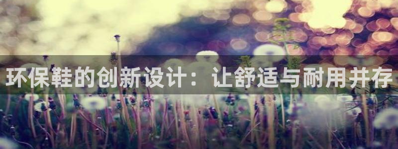 沐鸣平台注册网址：环保鞋的创新设计：让舒适与耐用并存