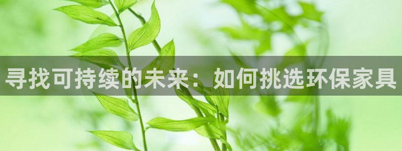 沐鸣主管qq：寻找可持续的未来：如何挑选环保家具